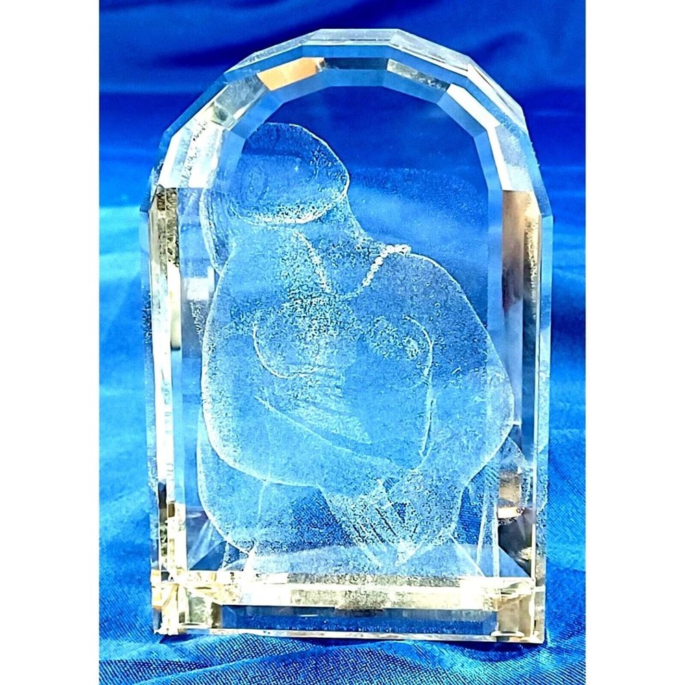 Picasso Le Reve The Dreamer Lovely Woman Crystal Prism 3D Paperweight Art Deco